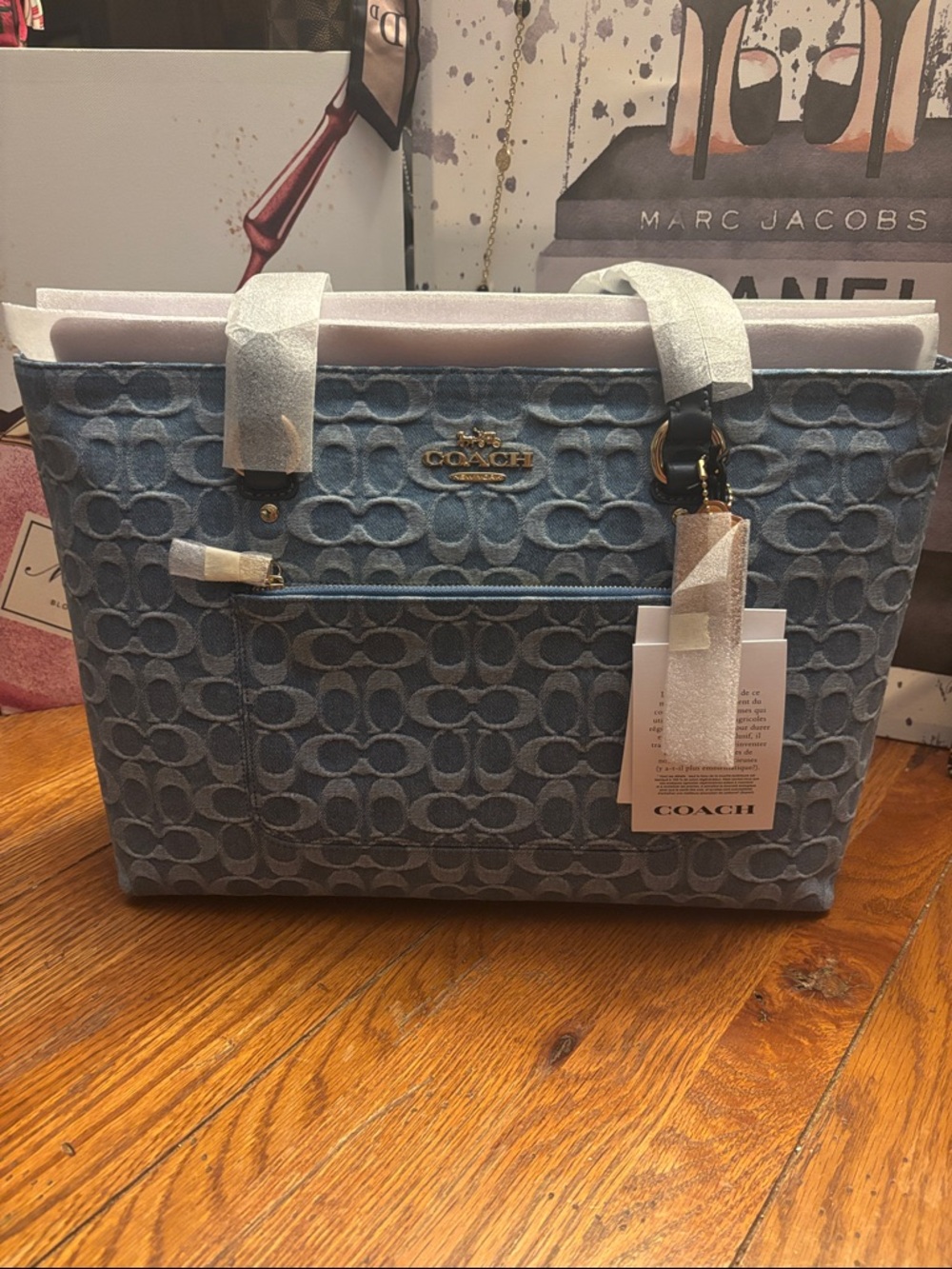 Coach Gallery Tote (Station Tote) in Signature Denim (CD888) NWT